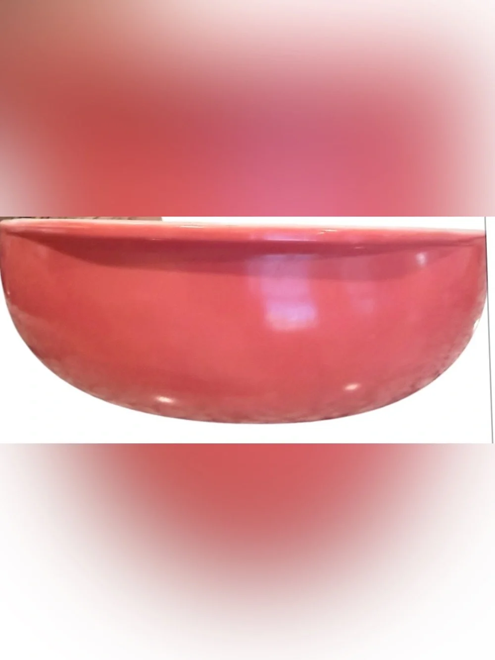 Pyrex Flamingo Pink 024 vintage casserole dish features with tab handles
